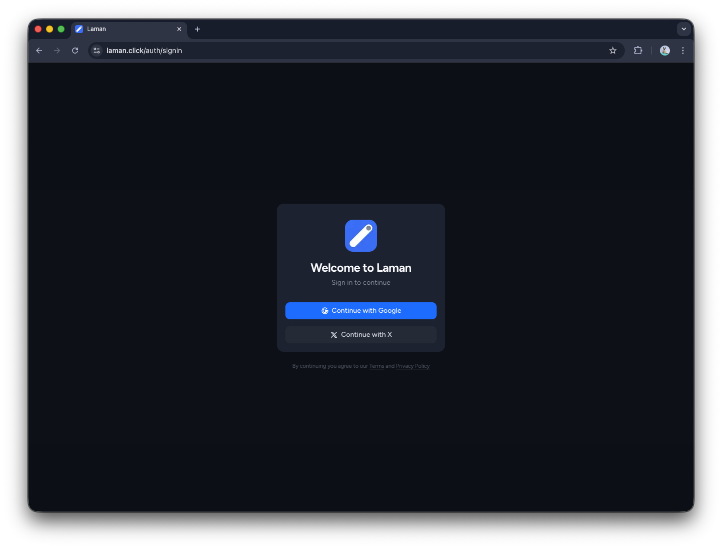 Login page Laman